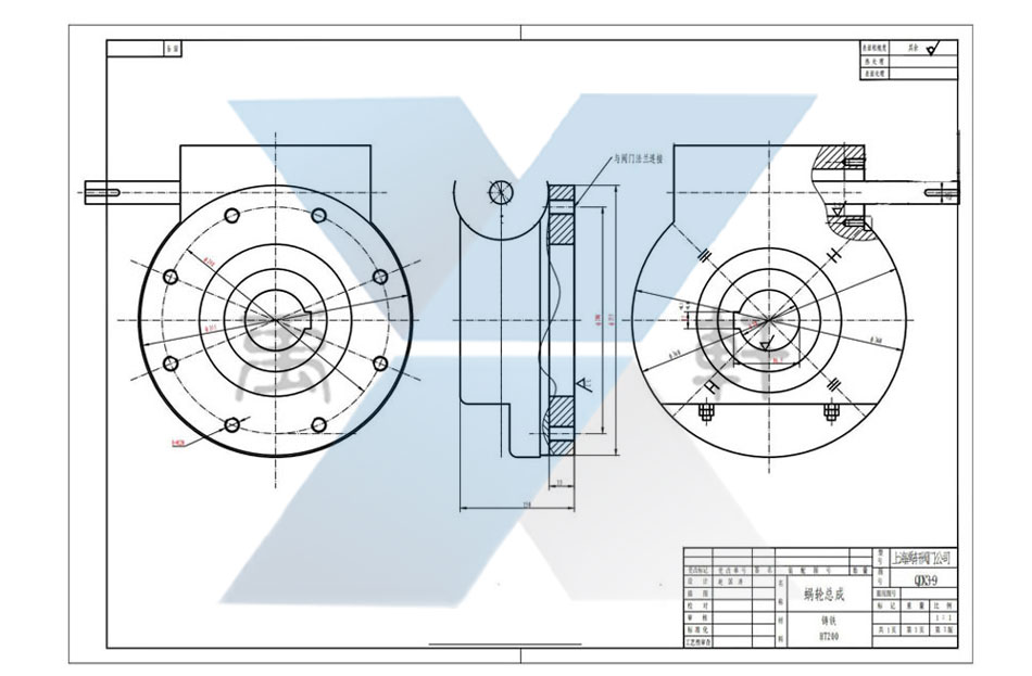QDX3-9单级蜗轮头（香蕉视频日本）图纸提供(图1)